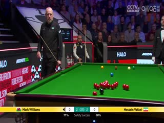 24-25赛季斯诺克世锦赛第二轮 侯赛因·瓦菲4-4马克·威廉姆斯（第一阶段） 20250425