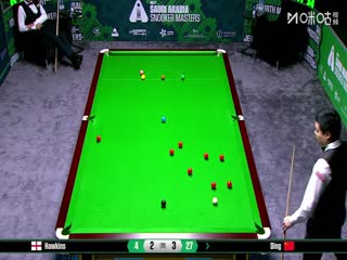 2025斯诺克沙特大师赛16进8 丁俊晖5-6巴里·霍金斯 20250814