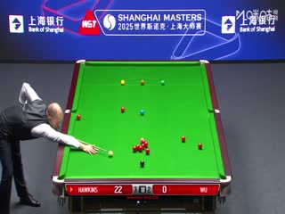 2025斯诺克上海大师赛第一轮 巴里·霍金斯6-4吴宜泽（秦正） 20250728