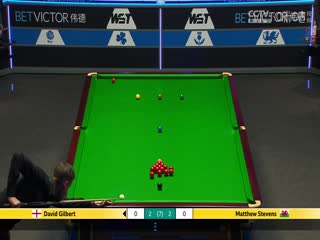斯诺克威尔士公开赛32进16 大卫·吉尔伯特3-4马修·史蒂文斯  20250213