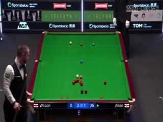 斯诺克球员锦标赛第一轮 凯伦·威尔逊6-3马克·艾伦 20250318