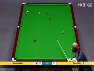 斯诺克英锦赛正赛32进16轮次 巴里·霍金斯6-4大卫·利利 20251203